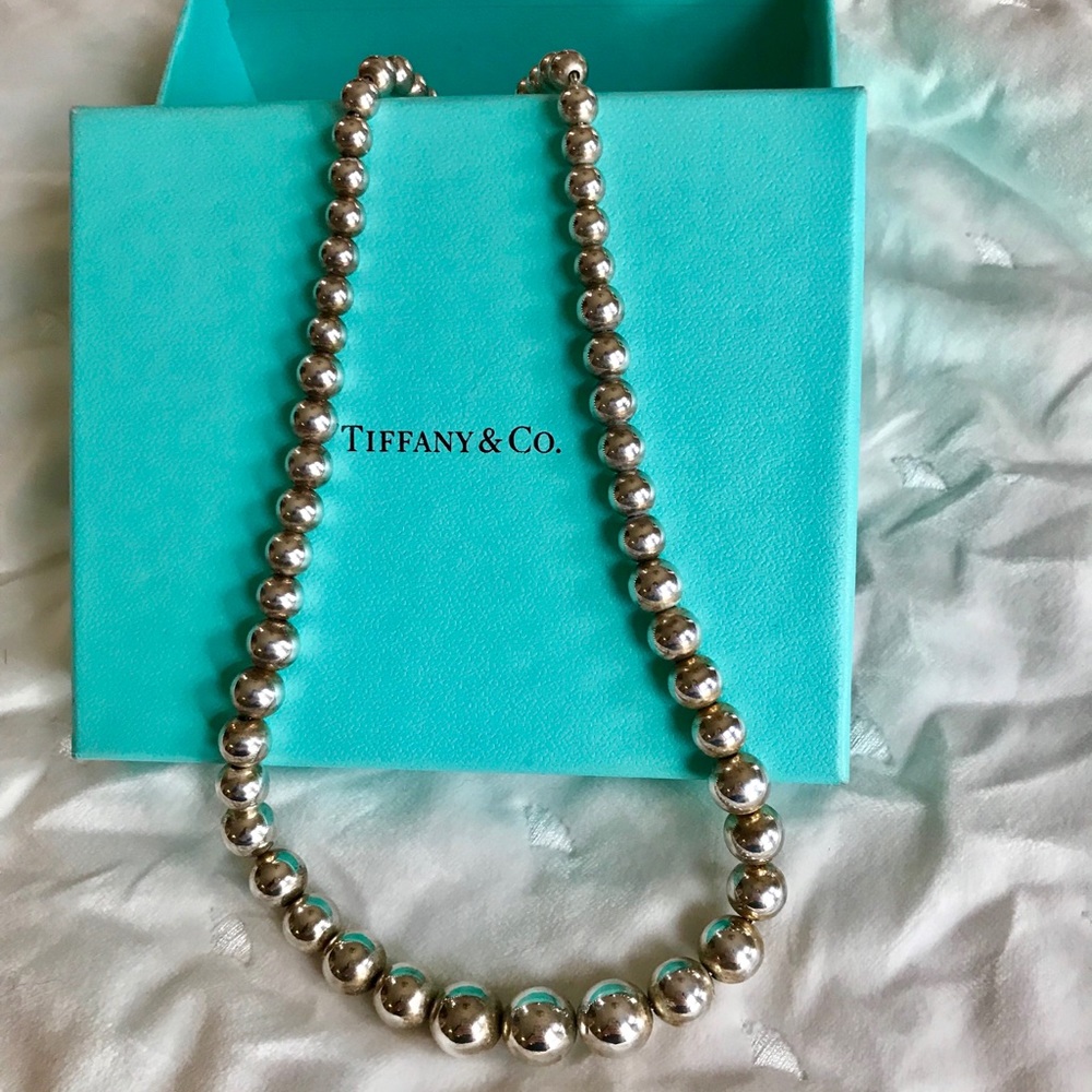 Tiffany & Co. Graduated Silver Ball Necklace